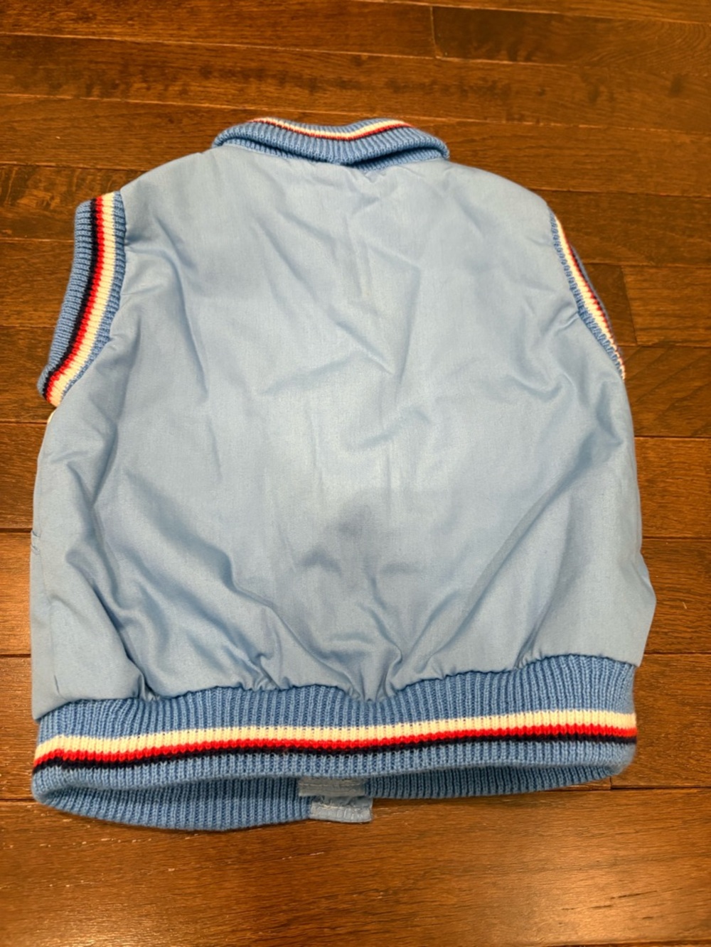Vintage Kids R Us Penguin Vest 24M Blue Puffer Snap Knit Trim 80s 90s EUC - Picture 6 of 8